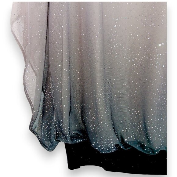 SARA MICHELLE-Women's Glitter Blouse- Black-Gray-SMALL-Light weight - Picture 4 of 11